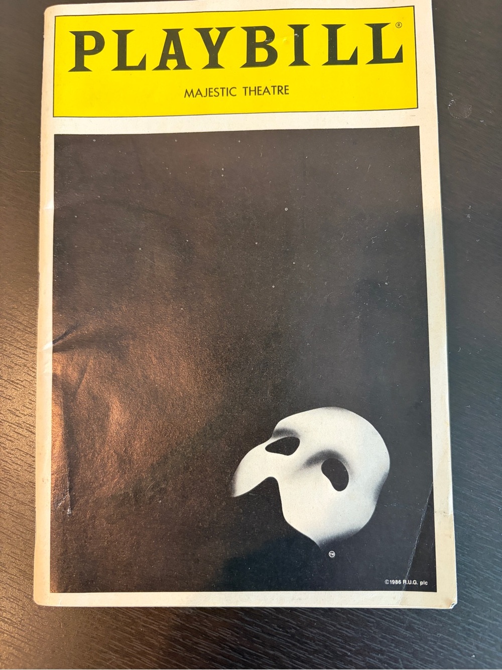 June 1988 Phantom of the Opera Playbill and ticket stub!